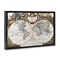 Stupell Industries Classic Inspired World Map Floater Framed Canvas Wall Art Design by Chris Donovan